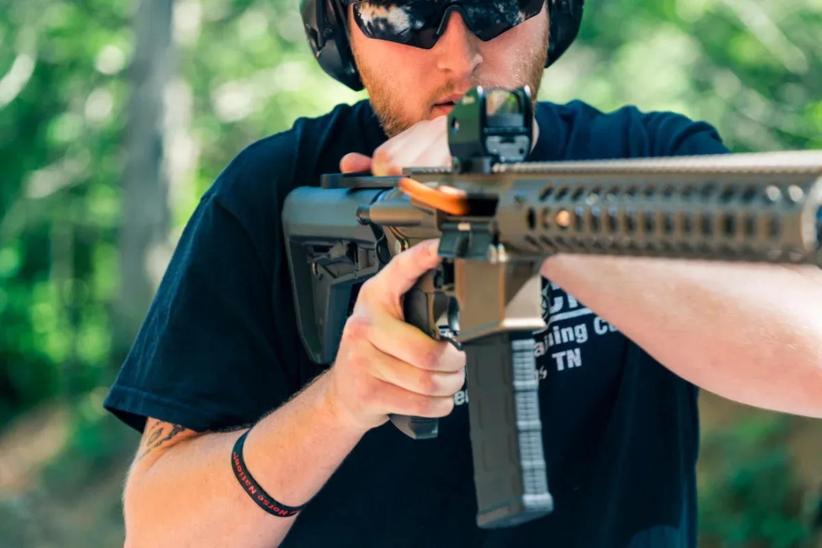 Saf-T-Round loaded in a rifle chamber